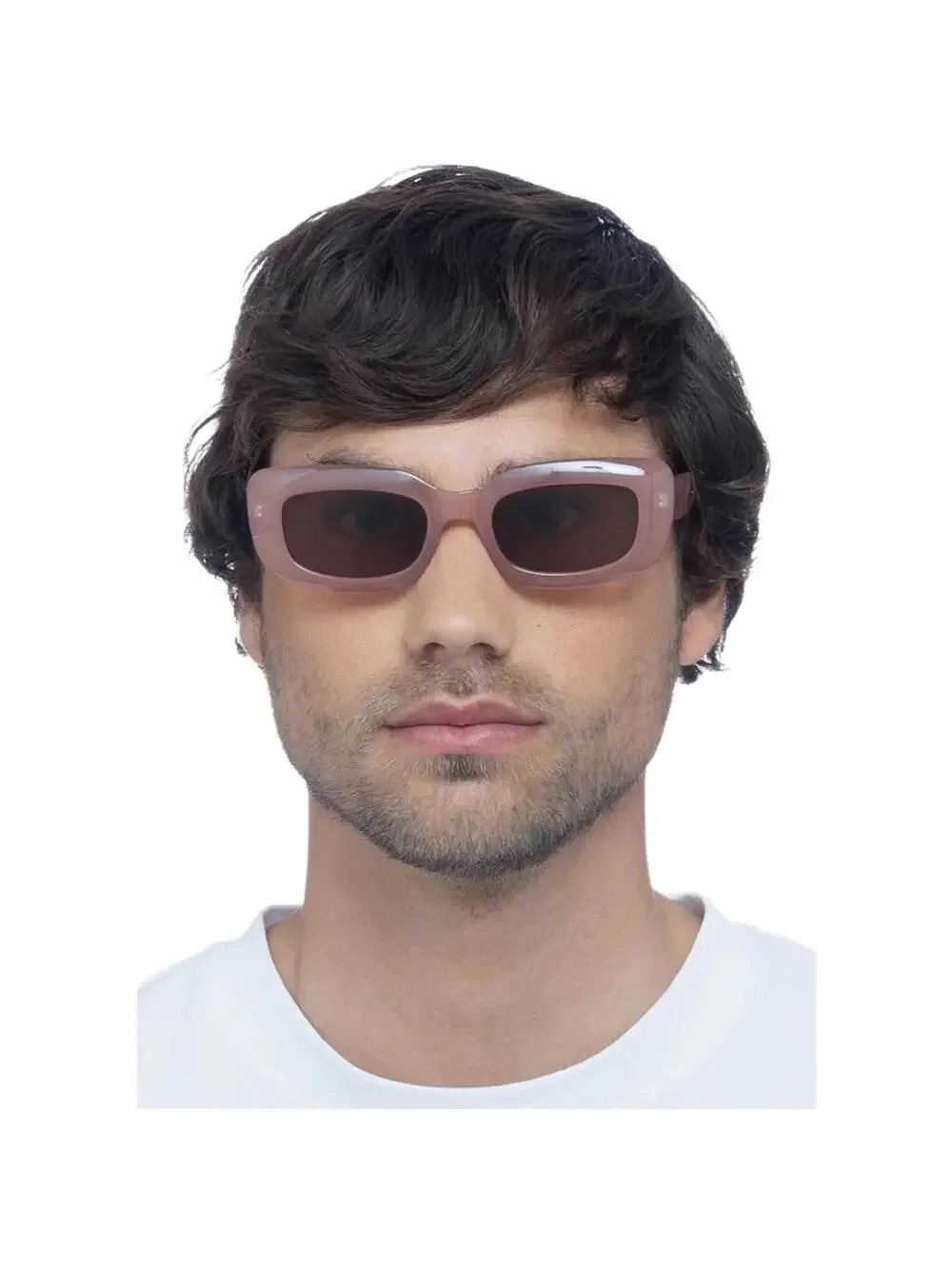 AIRE Orbit 54mm Unisex Rectangular Sunglasses Fawn 50-21-135 NWT